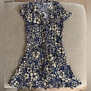 Sunday Best Ruffle Wrap Dress Oxford navy Seagrass Green